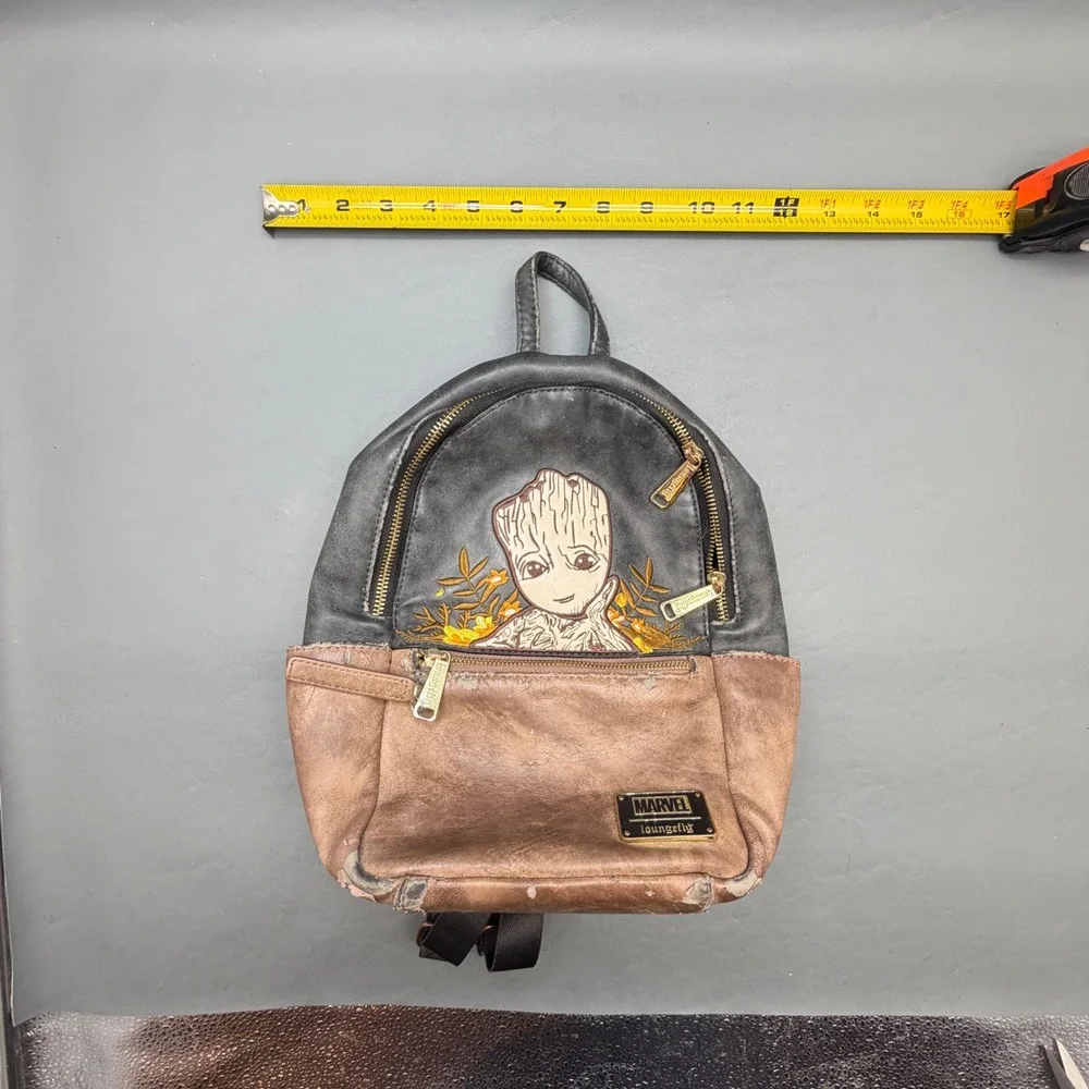 Marvel Loungefly Guardians of the Galaxy I Am Groot Backpack Hesvy Damage